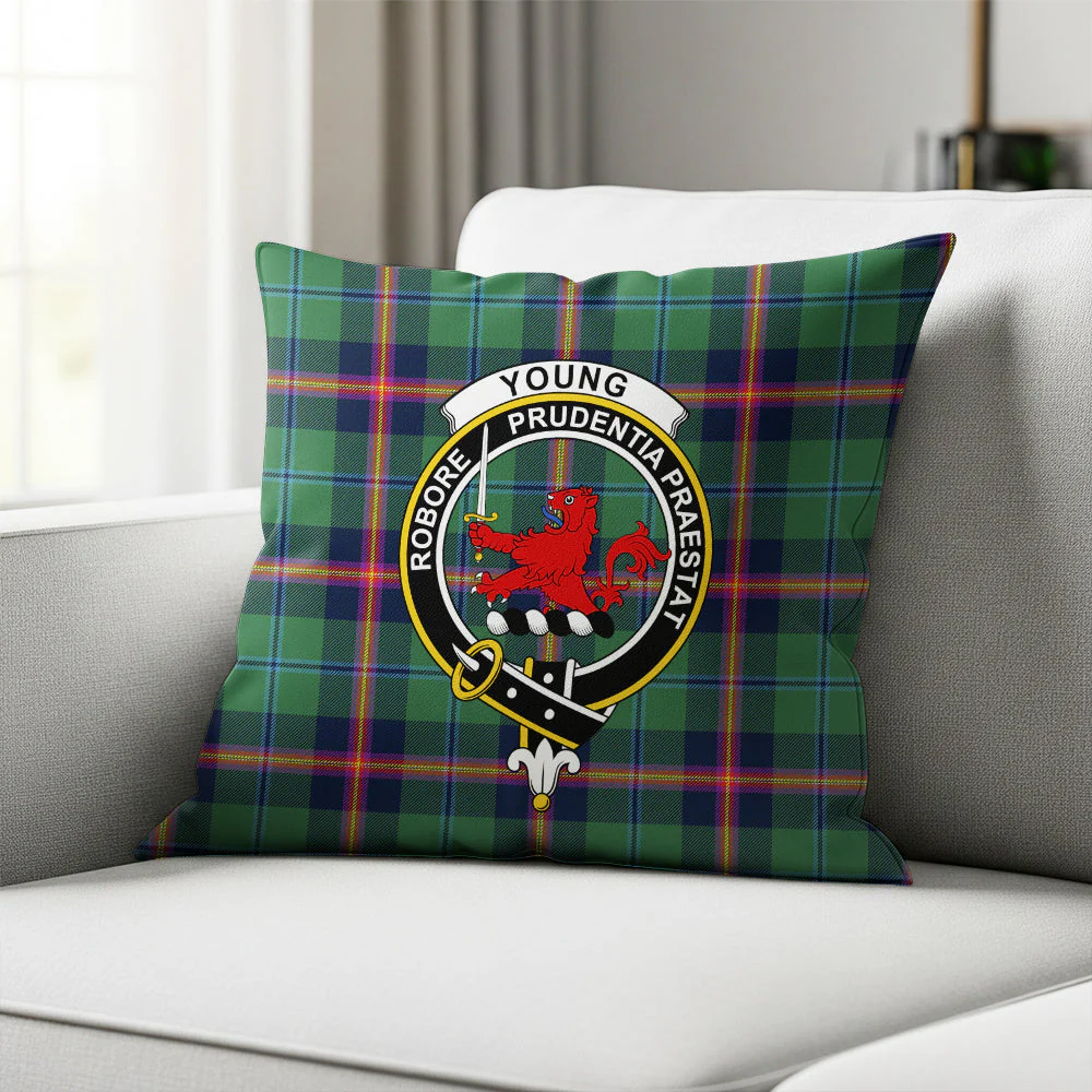 Scottish Young Modern Clan Badge Tartan Pillow Case - Image 2
