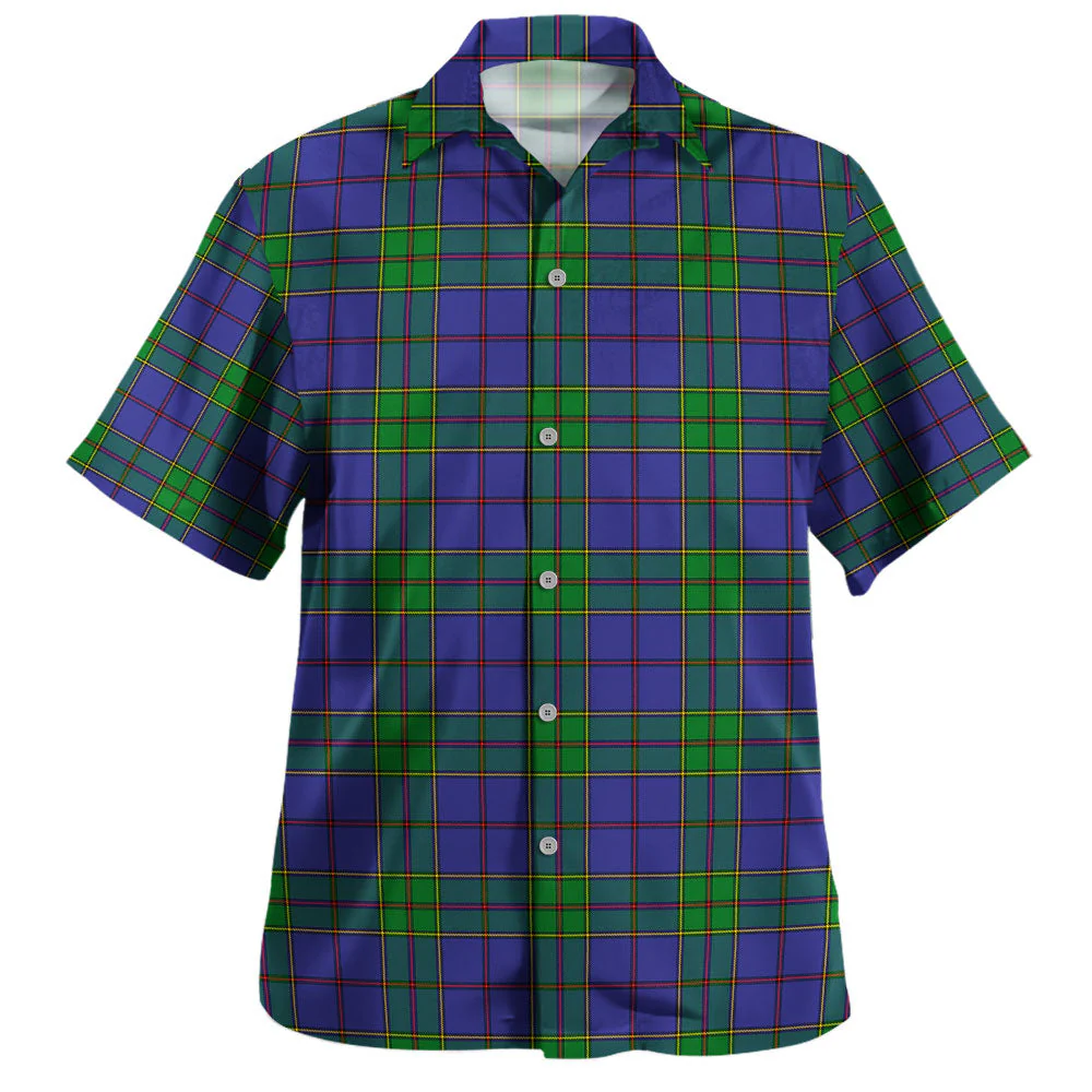 Scottish Strachan Clan Badge Tartan Hawaiian Shirt