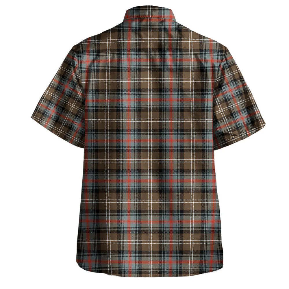 Scottish Sutherland Weathered Clan Badge Tartan Hawaiian Shirt - Image 3