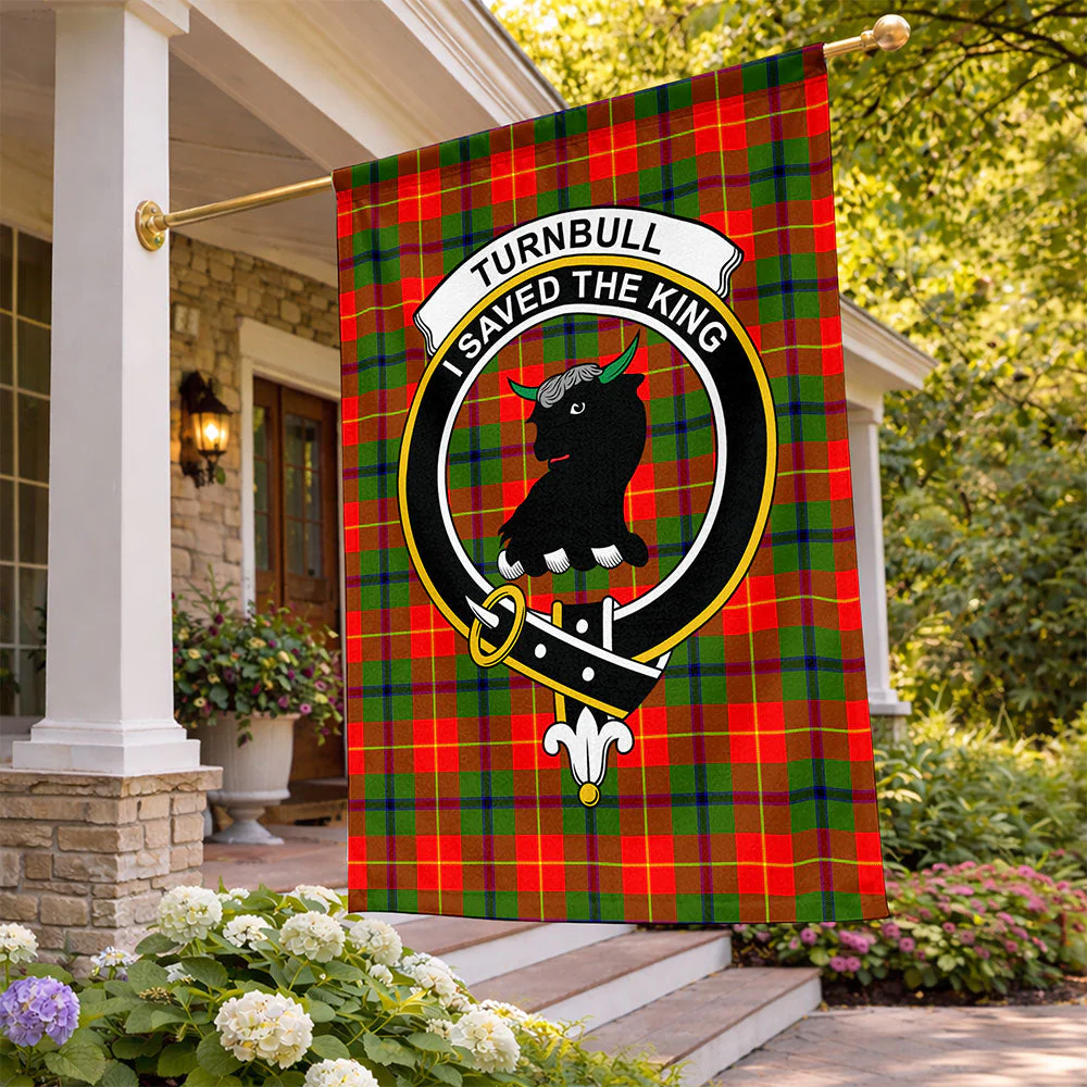 Scottish Turnbull Dress Clan Badge Tartan Flag Parade Vertical Style