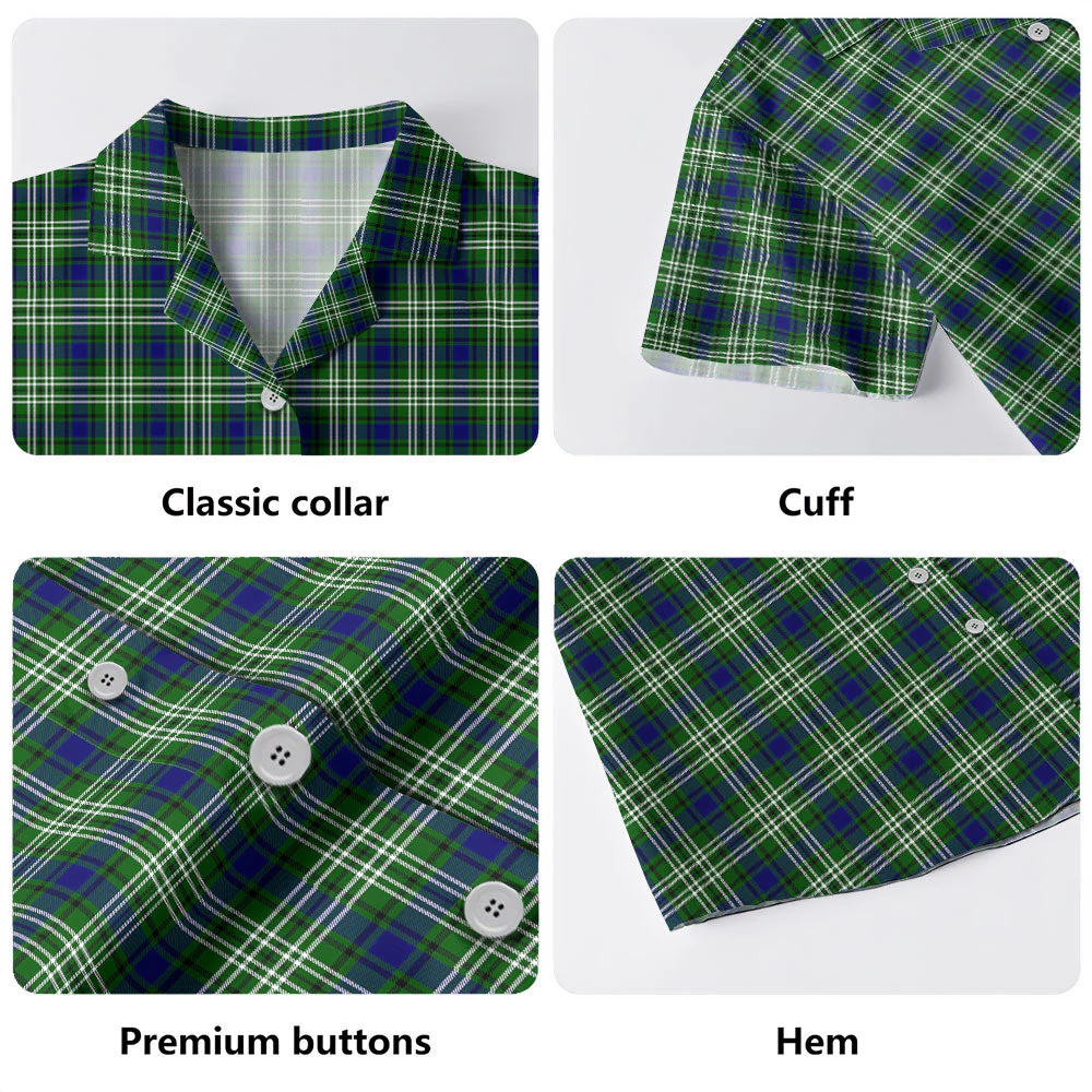 Scottish Tweedside District Clan Badge Tartan Hawaiian Shirt - Image 4