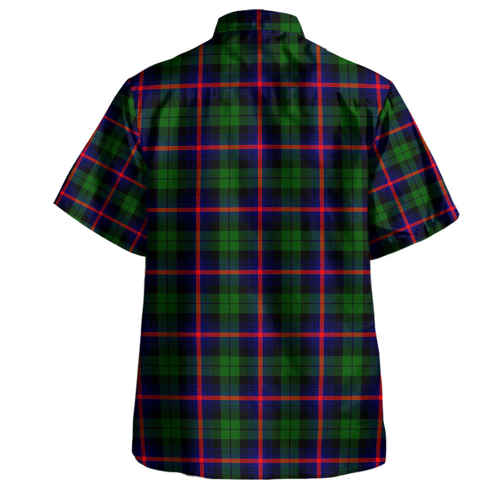Scottish Urquhart Modern Clan Badge Tartan Hawaiian Shirt - Image 3