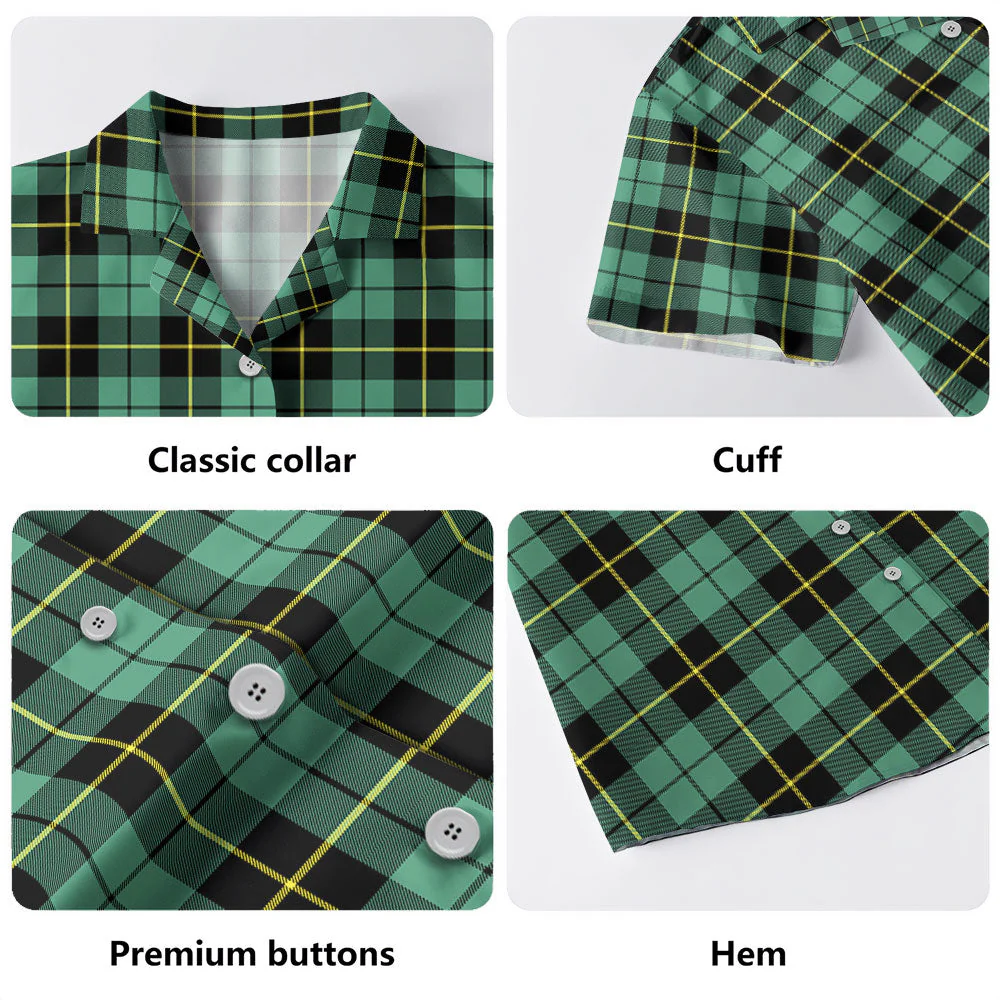 Scottish Wallace Hunting Ancient Clan Badge Tartan Hawaiian Shirt - Image 4