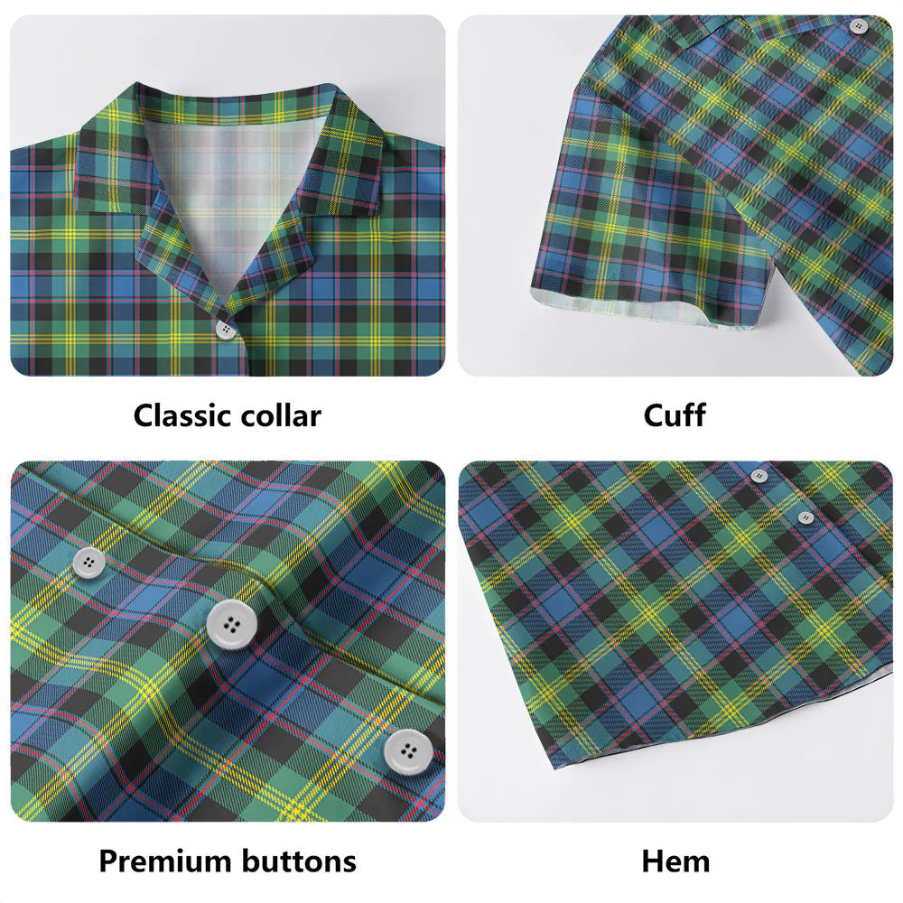 Scottish Watson Ancient Clan Badge Tartan Hawaiian Shirt - Image 4