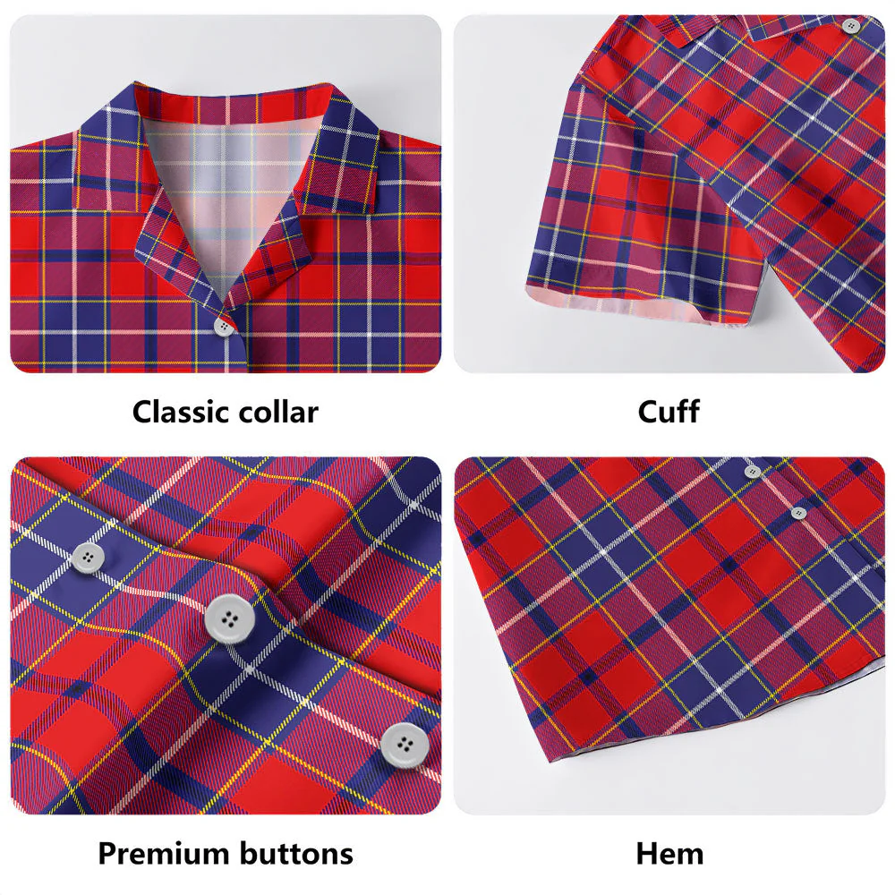 Scottish Wishart Dress Clan Badge Tartan Hawaiian Shirt - Image 4